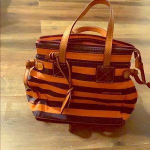 Dooney & Bourne Purse, orange and blue stripe